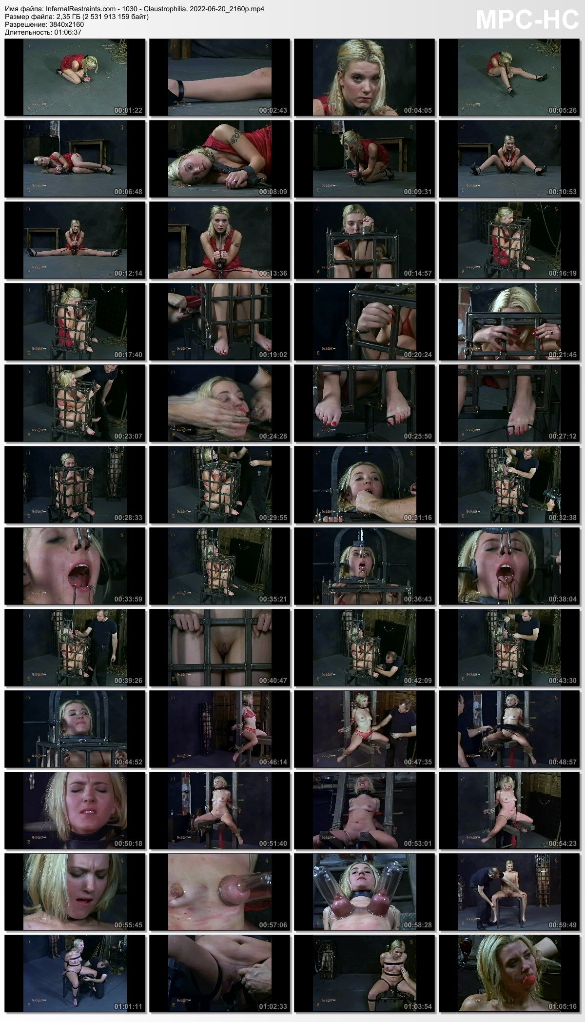 [Infernalrestraints.com] 1030 (Aka Alisha Angel, Ice Creame) - Claustrophilia (Insex - Remastered) (20.06.2022) [2022, BDSM, Bondage, CAGE, Caning, FLOGGING, TITS TORTUMSiterip, 2160p]