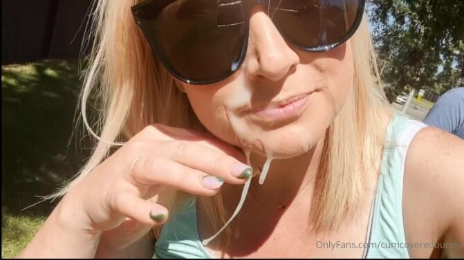 [Onlyfans.com] cumcoveredbunny - Neighborhood Walk [2022, Cumwalk, Blowjob, Facial, 1080p, Siterip]