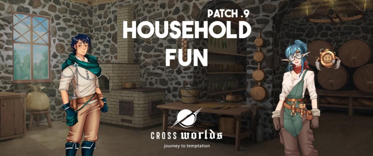 Cross Worlds [InProgress, 0.9] (Lustful Entertainment) [uncen] [2022, ADV, Corruption, Big Tits, Exhibitionism, Fantasy, Domination, Male Hero, Mind Control, Monster Girl, Oral, Ren'Py] [rus+eng]