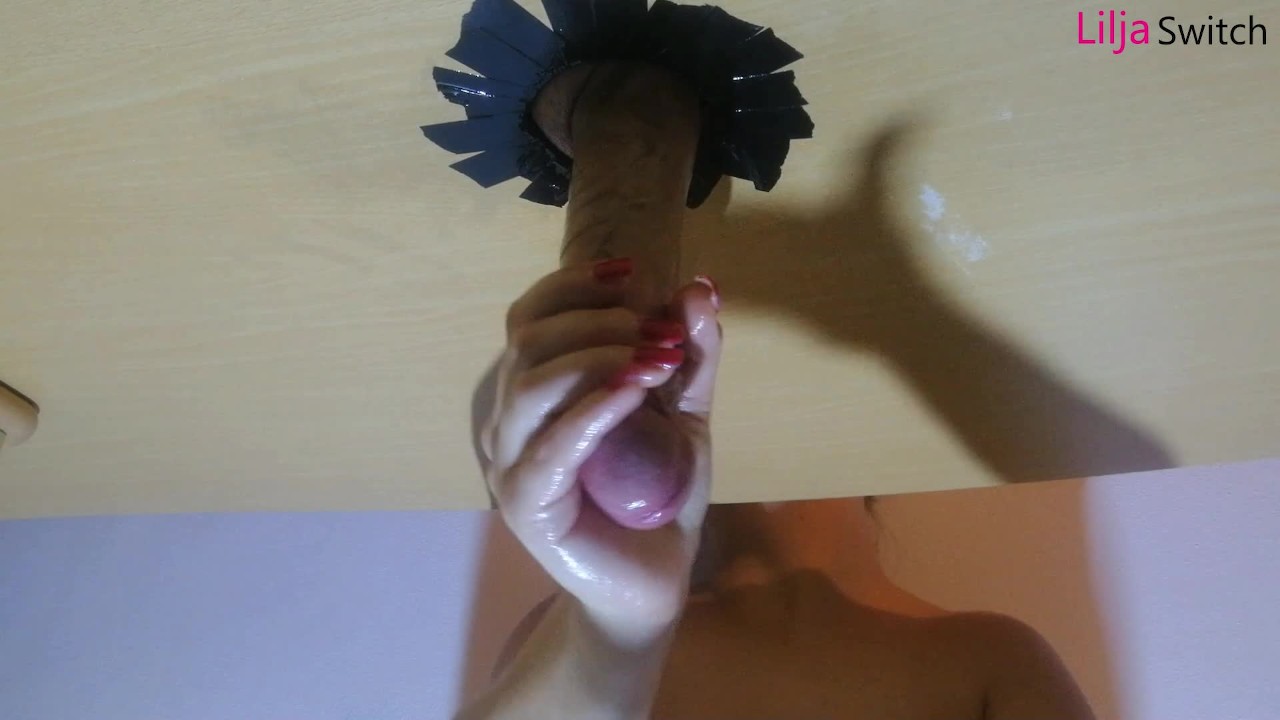 [LiljaSwitch] Femdom cock slapping and milking table splashing - gloryhole liljaswitch