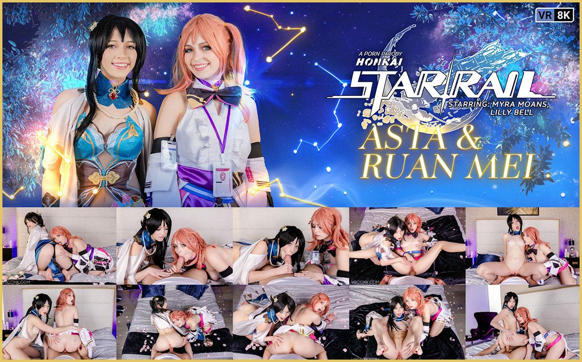 [18.63 GB] [VRConk.com] Lilly Bell, Myra Moans - Honkai Star Rail: Asta & Ruan Mei (A Porn Parody) [14.02.2025, American, Babe, Balls Licking, BlowJob, Brunette, Close Up, Cowgirl, Cum in Mouth, Deepthroat, Dirty Talk, Doggystyle, FFM, Handjob, Kissing, Lingerie, Masturbation, Natural Tits, Pussy Licking, Reverse Cowgirl, Shaved, Skinny, Tattoo, Teen, Threesome, Virtual Reality, SideBySide, 8K, 4096p, SiteRip] [Oculus Rift / Quest 2 / Vive]