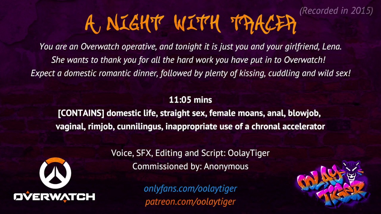 Overwatch a night with tracererotic audio play by oolay-tiger