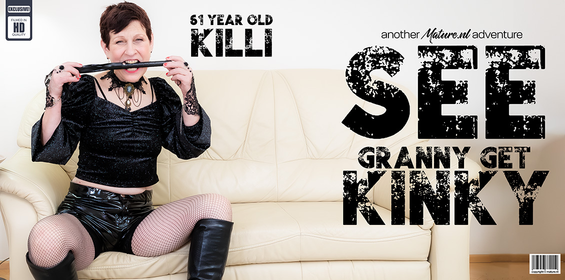 [Mature.nl / B&B Media] Killy (61) - Killi is a 61 year old kinky granny that loves to get her pussy wet when being alone on the sofa (16125) [2025-01-29, Fetish, Masturbation, Shaved, Vibrator, Grandma, Beautiful, Orgasm, Whip, High heels, Lingerie, Shor