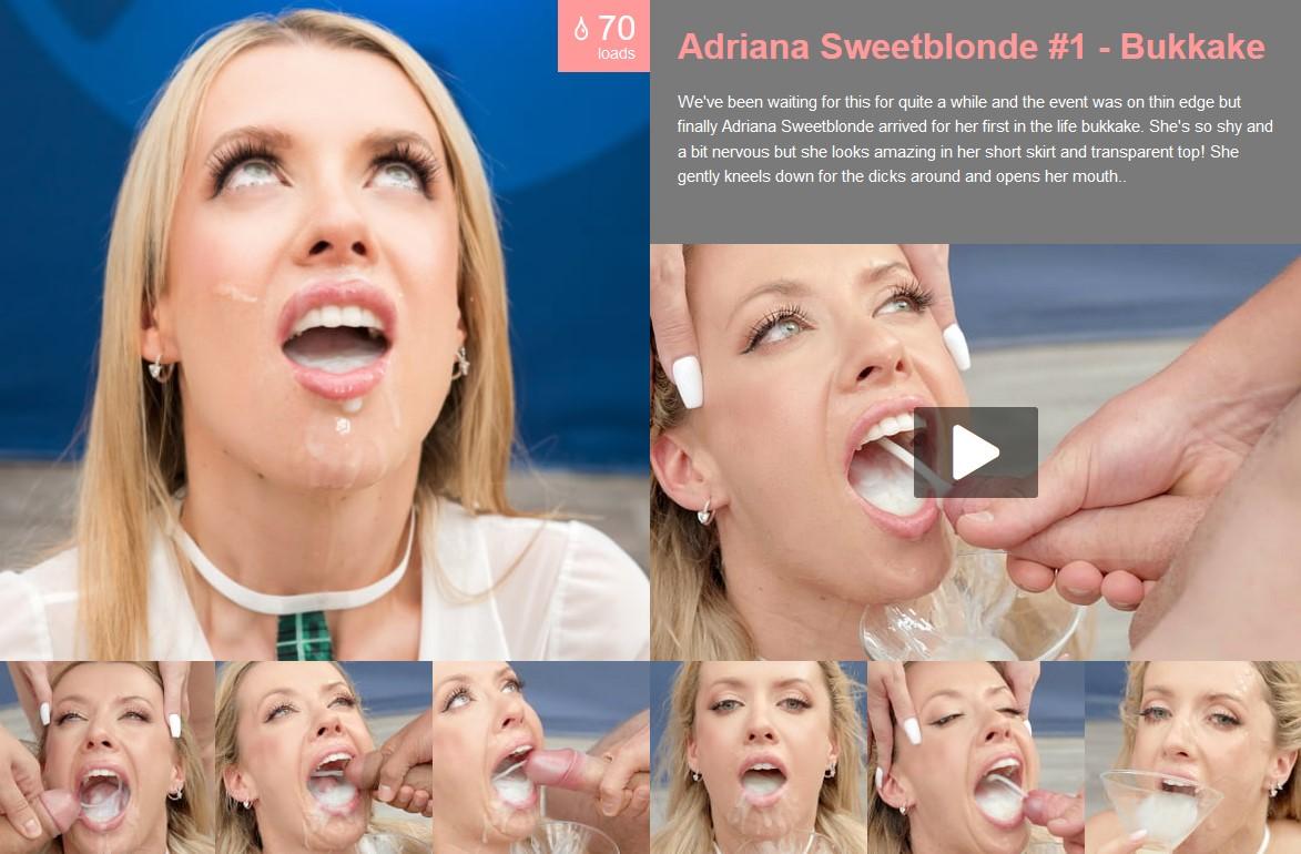 [2.4 GB] [PremiumBukkake.com] Adriana Sweetblonde #1 - Bukkake [2025 г., Bukkake ,Gangbang, Blowjobs, Cumshots, Swallow, Hardcore, 1080p]