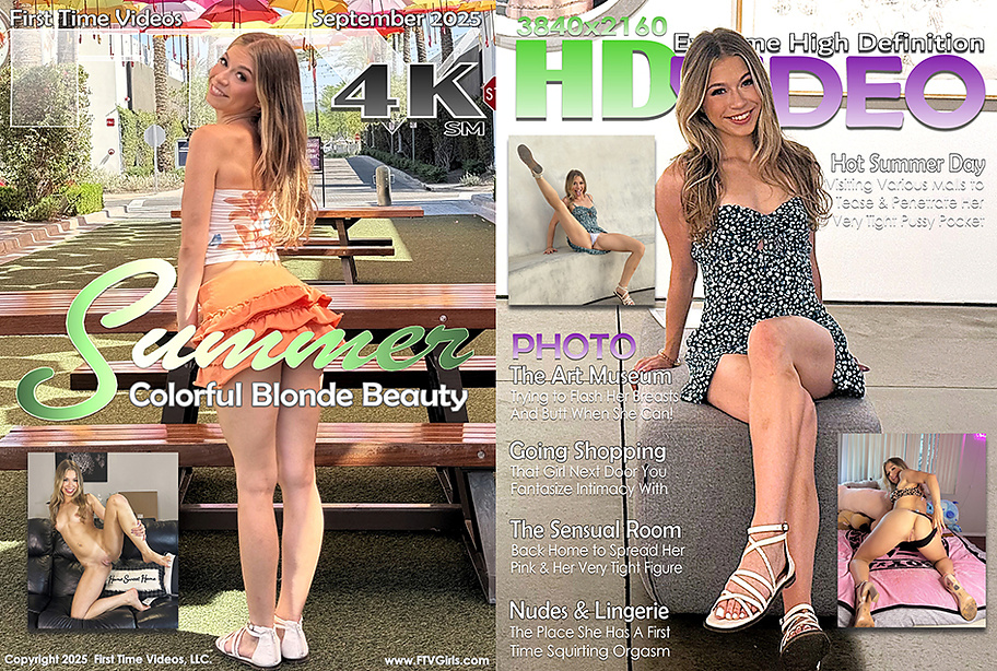 [FTVGirls.com] Summer (Colorful Blonde Beauty) [2025 г., Solo, Squirt, Orgasm, Masturbation, Toy, Vibrator, 480p]