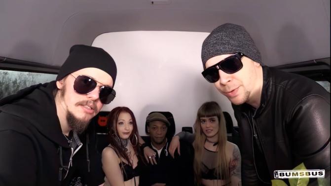 [BumsBus.com/PornDoePremium.com] Jezzicat - Steak & Blowjob Day interracial celebration in the bus with German Jezzicat [2017.03.06, Alt Porn, Cumshot, Facial, Redhead, Tattoos, 1080p, Upscale]