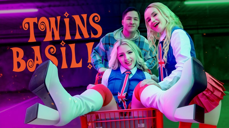 [StepSiblings.com / TeamSkeet.com] Eva Nyx, Khloe Kingsley (Fuck a Pair of Twins?! Oh, Behave!) [2025 г., Threesome FFM, Hardcore, All Sex, 360p]