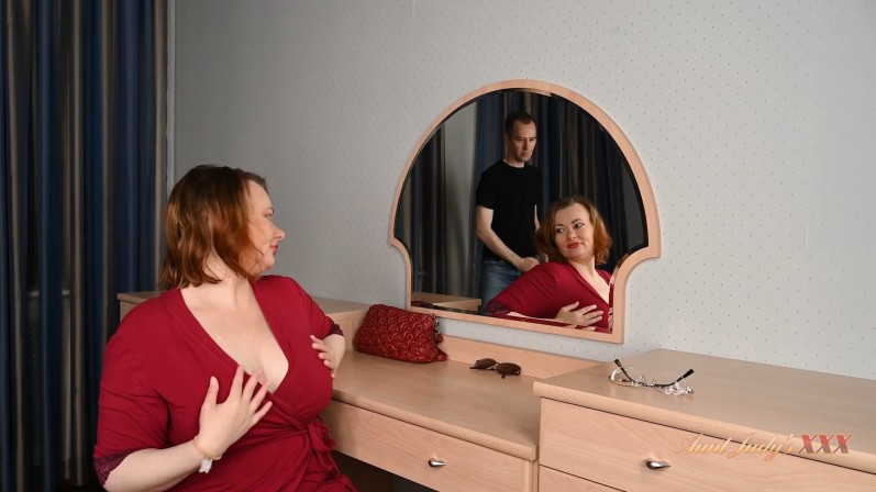 [AuntJudysXXX.com] Margo - Busty Redhead MILF Margo Sucks & Fucks Her Stepson [19.09.2025, Big Ass, Big Tits, Chubby, MILF, Redhead, Stockings, Straight, 1080p]