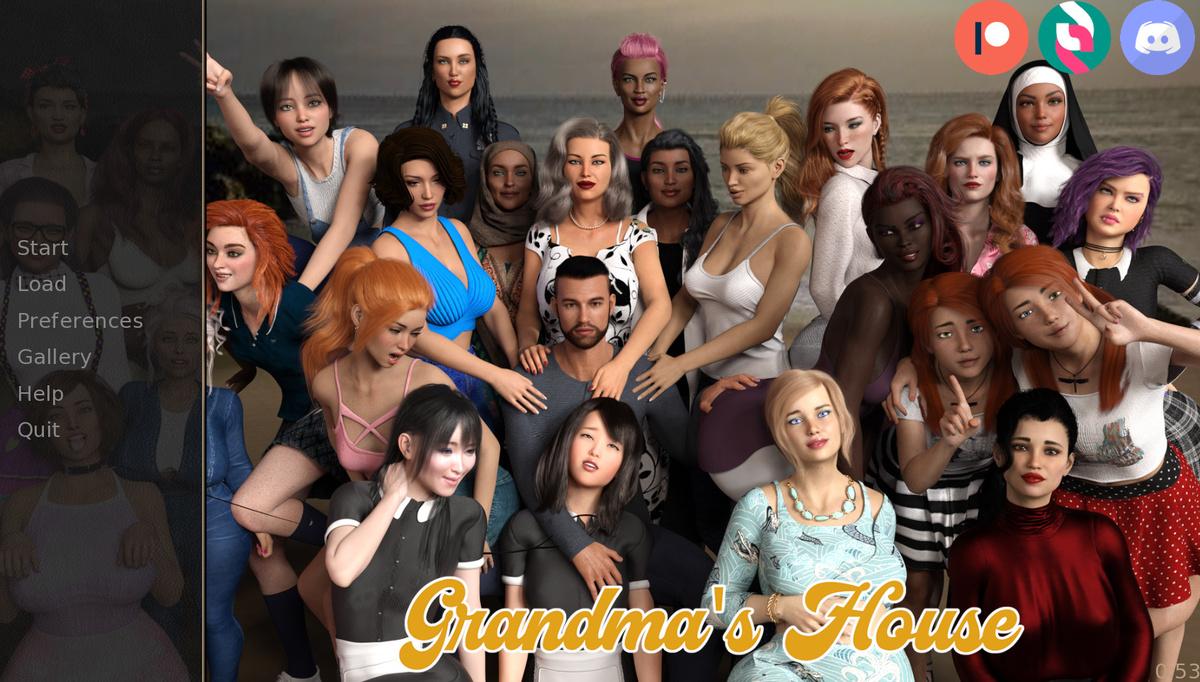 Grandmas House [Parts1-6] (MoonBox) [uncen] [2022-2025, ADV, Animation, 3DCG, Oral, Vaginal, Group, Straight, Blowjob, Big Tits, Milf, Ren Py] [eng]