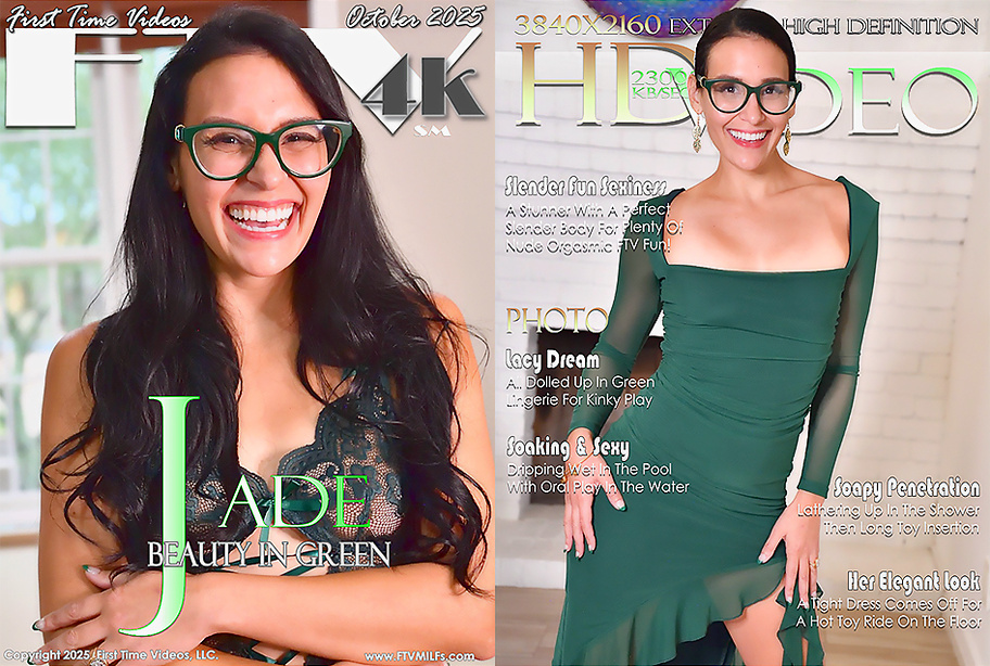 [FTVMilfs.com] Jade (Beauty In Green) [2025 г., MILF, Solo, Orgasm, Masturbation, Vibrator, Toy, 480p]