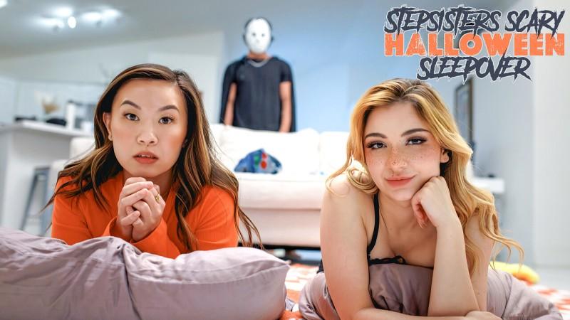 [274.9 MB] [StepSiblingsCaught.com / Nubiles-Porn.com] Demi Hawks, Kimmy Kimm (Stepsisters Scary Halloween Sleepover - S30:E6) [2025 г., Threesome FFM, Hardcore, All Sex, 360p]