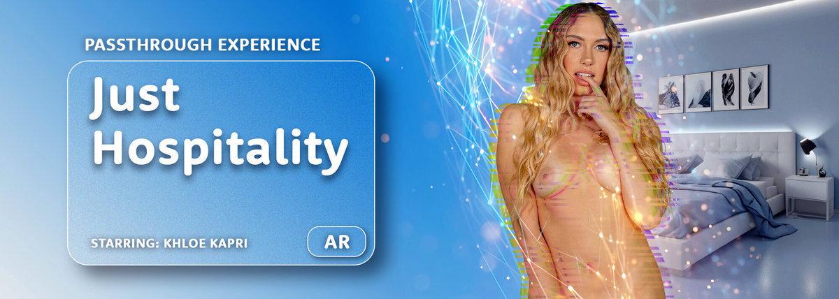 [21.5 GB] [ARPorn.com / VRPorn.com] Khloe Kapri - Just Hospitality [2025-10-24, American, Big Ass, Blonde, Blowjob, Cowgirl, Cum on Body, Cumshot, Hairy, Handjob, Natural Tits, Passthrough, Pussy Licking Reverse Cowgirl, Small Tits, Teen, VR, 8K, 4096p] [Oculus Rift / Vive]