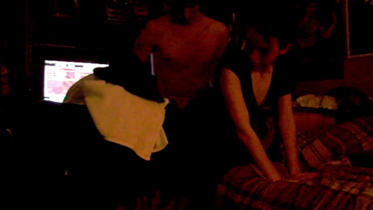 Bent over fucked doggy til creampie