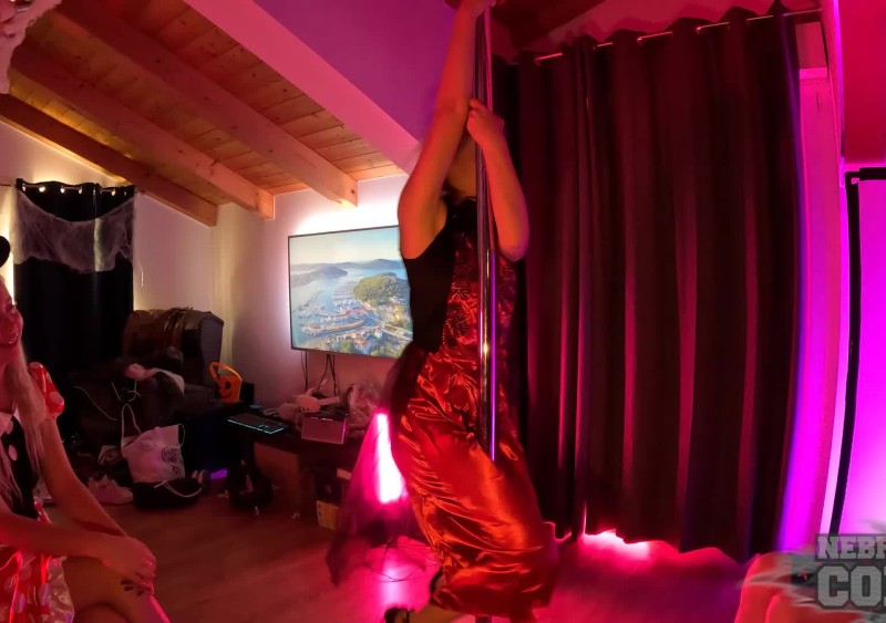 [NebraskaCoeds.com] Eyla Moore, Rosalinda, Samanta Rouge - Private Halloween Striptease Eyla Moore And Rosalinda Dancing With Samanta [2025-10-27, Costume, Lingerie, Undressing, Panty, Tease, 1080p, SiteRip]