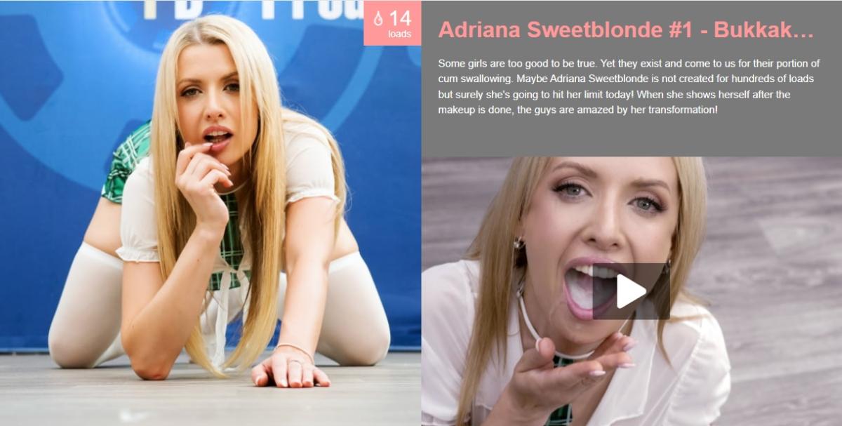 [Premiumbukkake.com] Adriana Sweetblonde #1 - Cam 1 + Cam 2 + Interview + Welcome + BTS + Goodbye [2025 г., Bukkake, Gokkun, Blowjobs, Cumshots, Swallow, Facials, 1080p, 720p, WEB-DL]