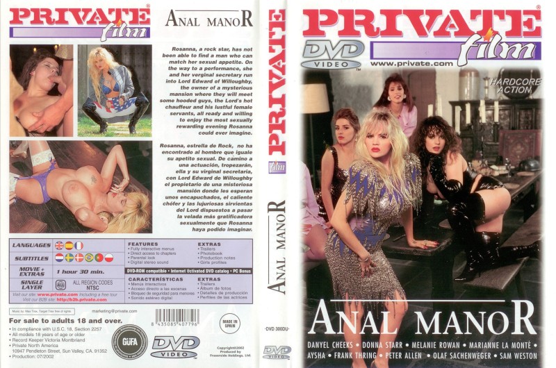 Private Film 2 - Anal Manor / Особняк анала (Steve Perry, Private) [1993 г., Feature, anal, dp, group, DVDRip] Danyel Cheeks, Donna Starr, Marianne La Monte, Melanie Rowen, Suraya Jamal