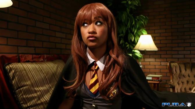 [Puba.com] Skin Diamond - Skin dressed as Harry Potter gets fucked hard [2014, Blowjob, Cumshot, Ebony, Facial, Interracial, 1080p, Upscale]