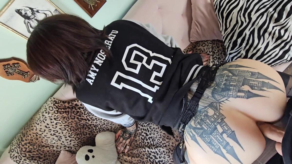 [605.4 MB] [PornHub.com] Amy Nosferatu — Anal Interview, New Tits, Cumshot - Celebrating 50k Subscribers [2025, Transsexual, Male on Shemale, Anal, Oral, Blowjob, POV, Tattoed, Alt Girl, Split Tongue, Piercing, Titfuck, Cum On Tits, 1080p]