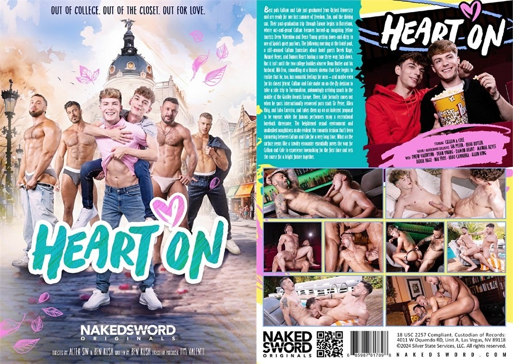 Heart On / От всего сердца (Alter Sin, Ben Rush, Naked Sword) [2024 г., Muscle, Bareback, Oral, Anal, Big Dick, DAP, Group, Threesome, Outdoor, Hairy, Rimming, Masturbation, Cumshots, WEB-DL 720p]