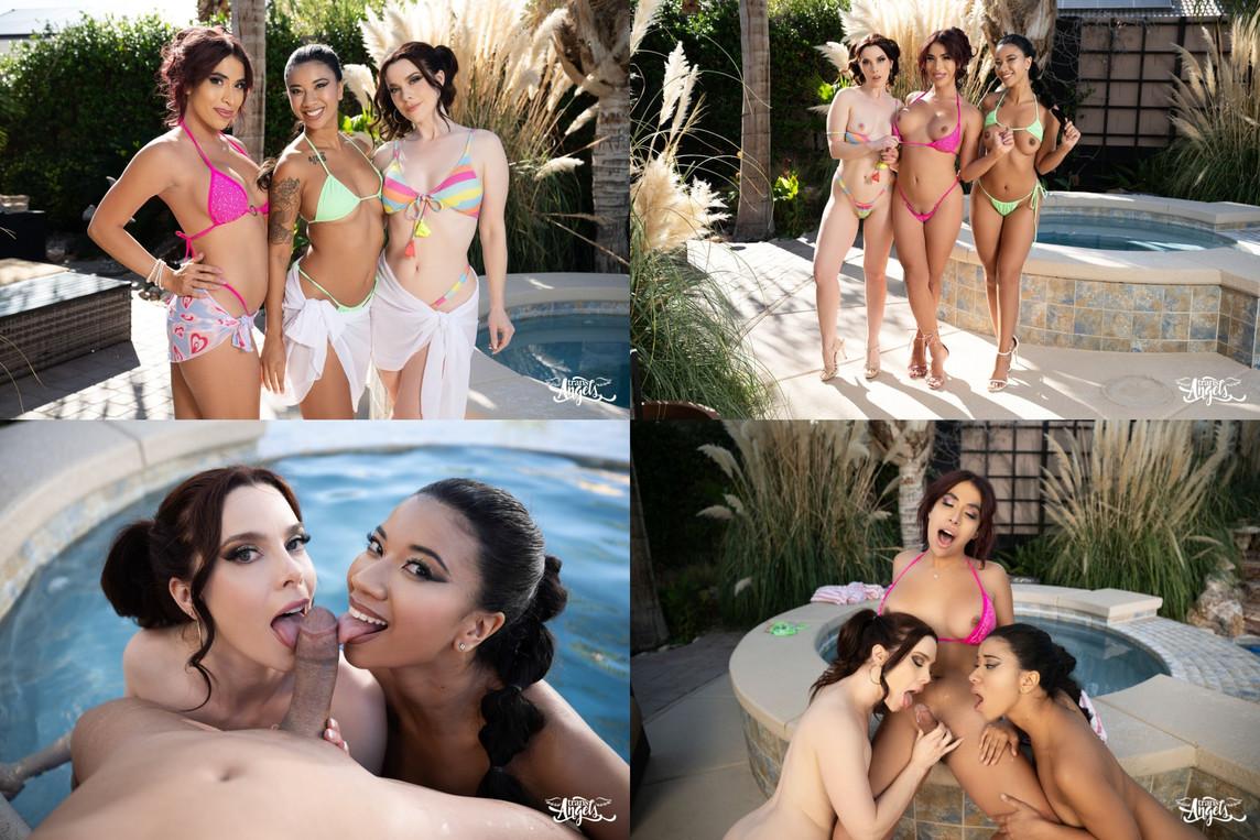 [1.3 GB] [TransAngels.com] Avery Lust, Ameena Green, Nicole Emma Vaunt | Hot Tub Tryst (09.01.2026) [2026 г., Shemale on Female, Oral, Hardcore, All Sex, Pussy Licking, Threesome, Bareback, Cumshot, 720p, SiteRip]