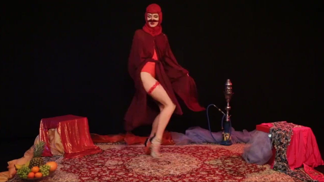 Horny arab woman dance
