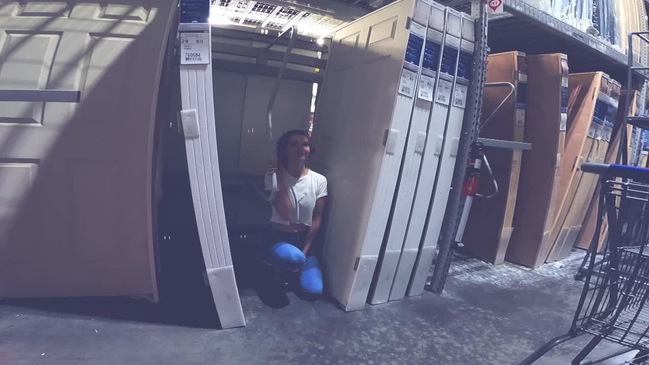 Submissive friend sucks me dry in lowe s home depot - facial!