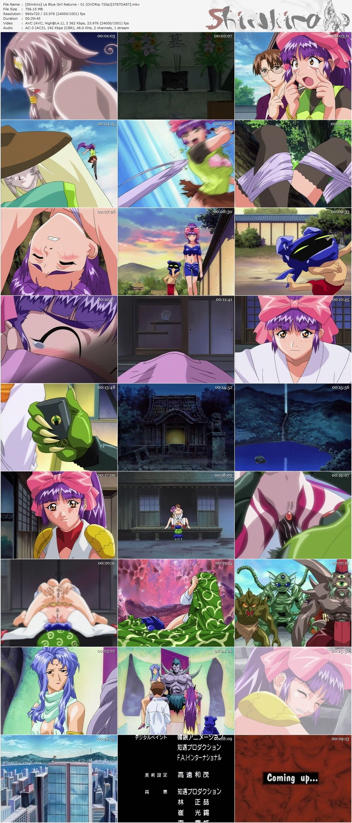 La Blue Girl Returns / Inju Gakuen Fukkatsu / Blue Girl Returns (Hiroshi Ogawa / Yoshitaki Fujimoto, Green Bunny) (EP 1-4 of 4) [UNCEN] [2001, Fantasy, Rape, Demons, Tentacles, School, Action, Adventure, DVDRip] [JAP / RUS / ENG] [720p] – Porn torrents download