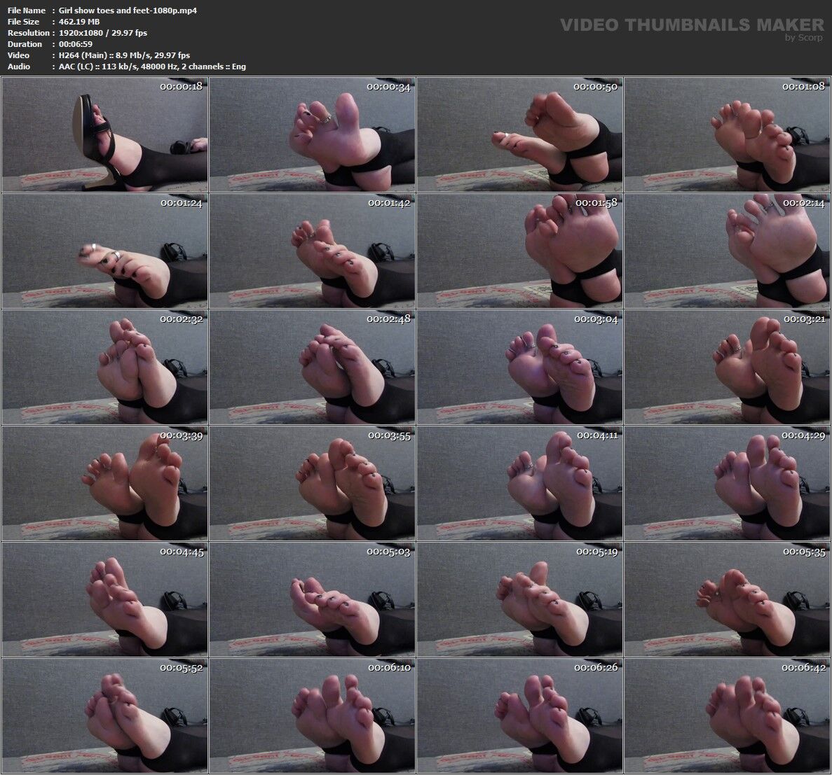 [462 MB] Girl show toes and feet / Girl shows toes and feet [2020 g., Feet, Soles, Toes, Fetish, Foot, Footfetish, 1080p, SiteRip] – Porn torrents download