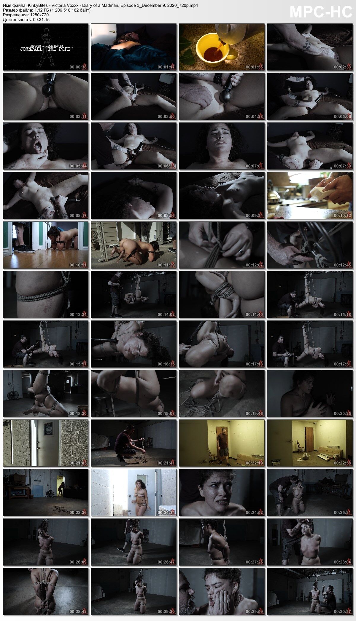 [1.12 GB] [kinkfeatures.com / kink.com] Victoria Voxxx – Diary Of A Madman, Episode 3: “The Test” (09.12.2020) [2020, BDSM, Bondage, Vibrator, Zapper, Flogging, Whipping, SuspenSion, Spanking, Fingering, SiteRip, 720p] – Porn torrents download