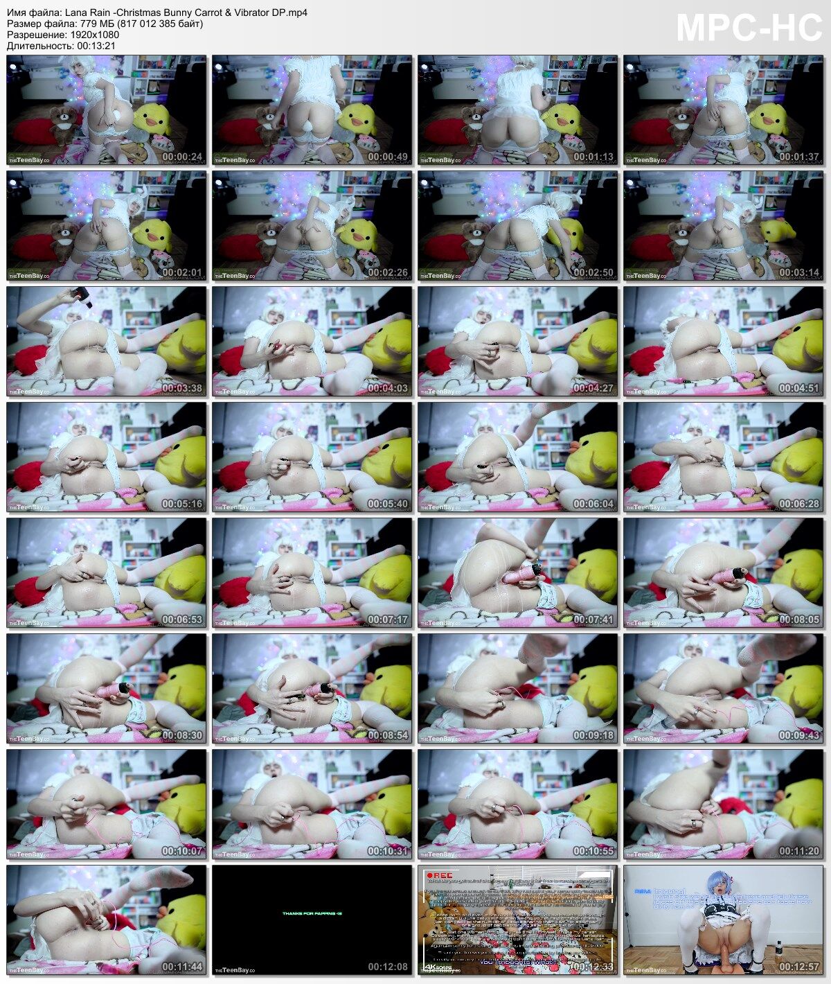 [779.2 MB] [Manyvids.com] Lana Rain – Christmas Bunny Carrot & Vibrator DP [2017, Solo, Cosplay ,, ToyS, 1080p] – Porn torrents download