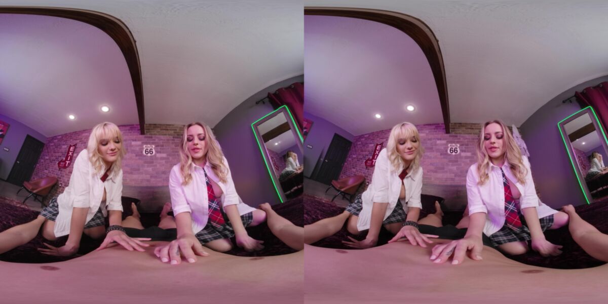 [Vrbangers.com] Anna Claire Clouds, Kenna James (Duplicity / 10.09.2021) [2021, Babe, Big Dick, Blonde, Blowjob, Cowgirl, Cum Swallow, Cumshot, Doggy, FaceSitting, Fingering, Natural Tits, Pussy Licking, Shaved Pussy, Skinny, Small Tits, Tattoo, Threesome, VR, 8K, 3840p] [Oculus Rift / VIVE] – Porn torrents download