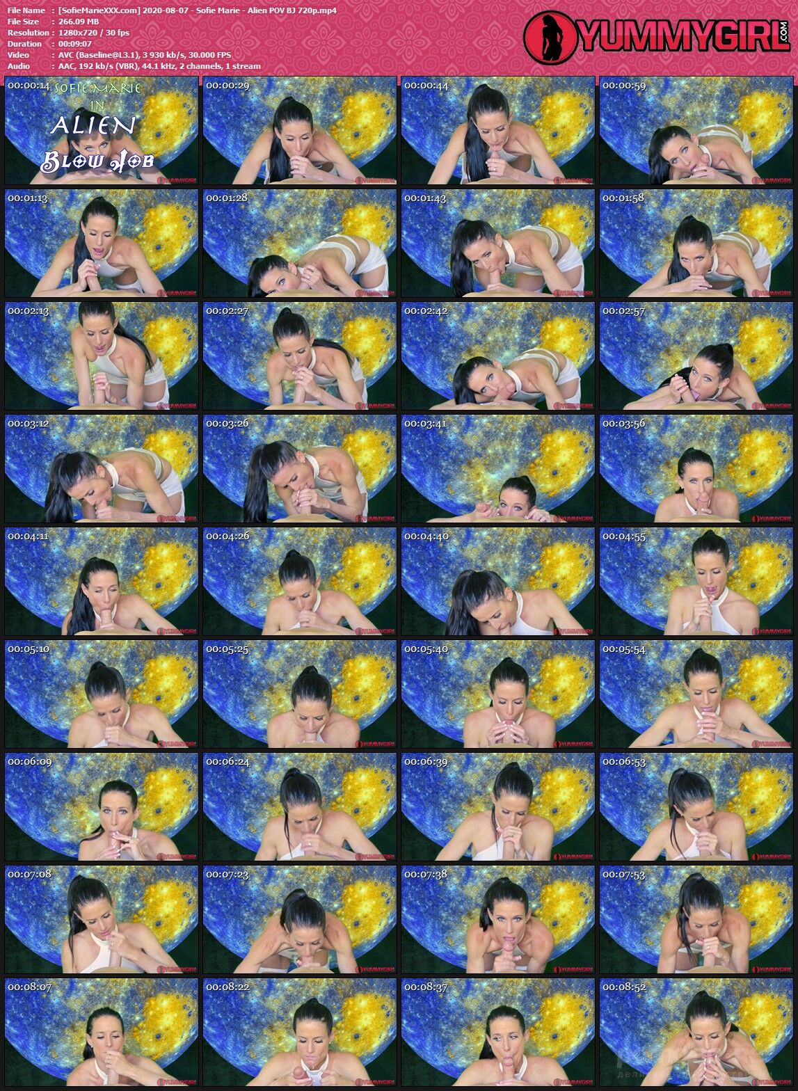 [Sofiemariexxx.com / yummygirl.com] Sofie Marie – Alien Pov BJ (08/07/2020) [2020, POV, Brunette, Milf, Blowjob, Cosplay, Handjob, Music, Cum in Mouth, Swallow, 720p] – Porn torrents download