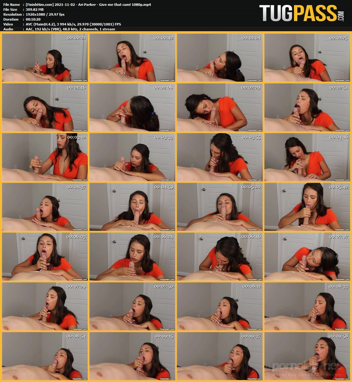 [Finishhim.com / tugpass.com] ARI PARKER – Give Me That Cum!(02.11.2021) [2021, Brunette, Blowjob, Handjob, Cumshot, 1080p] – Porn torrents download