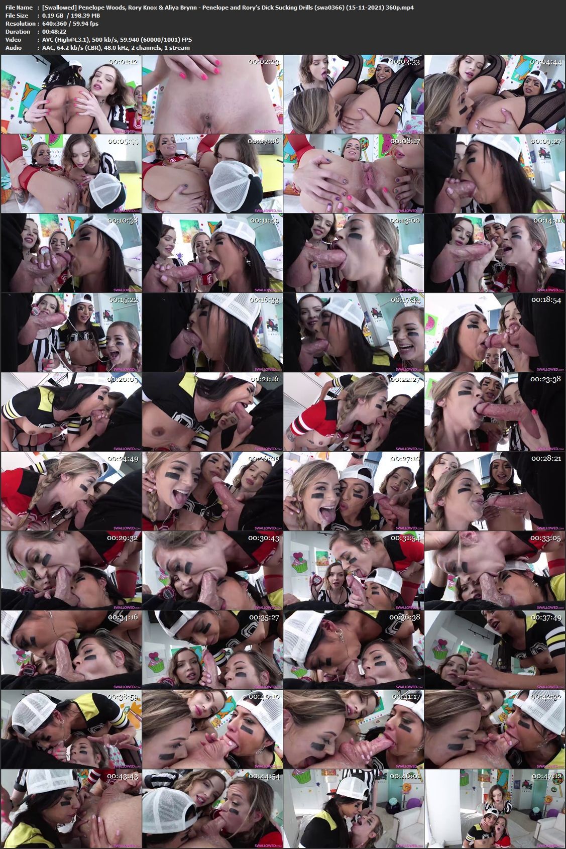 [Swallowed.com] Penelope Woods, Rory Knox \u0026 Aliya Brynn – Penelope and Rory’s Dick Sucking Drills (SWA0366) (15-11-2021) [2021, Blowjob, Gonzo, Hardcore, Oil, 360p] – Porn torrents download