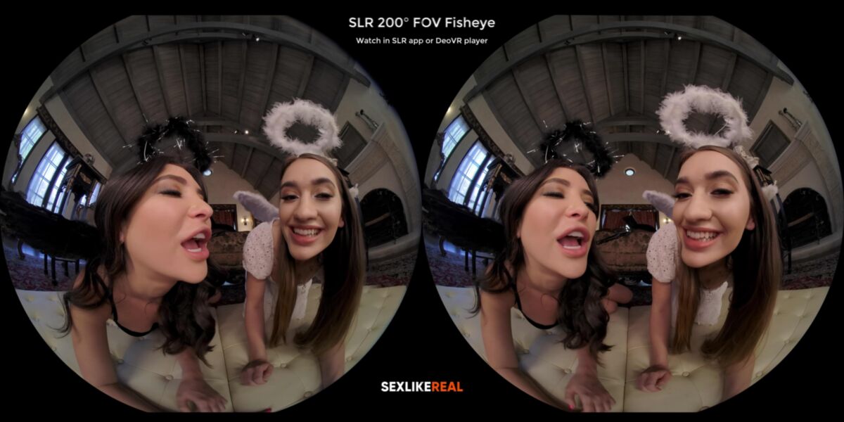 [SLR Originals / SexlikeReal.com] Jane Wilde, Sera Ryder (The Angel Trials / 18.10.2021) [2021, Blowjob, Tits Fucking, Costumes, Cowgirl, Reverse Cowgirl, Eye Rolling, Cum In Mouth, Cum Swapping, Fisheye, 200 °, Doggy Style, Missionary, POV, TrimMed Pussy, Tattoo, Threesome, Asslicking, Rimming, VR, 6K, 2900P] [Oculus Rift / VIVE] – Porn torrents download