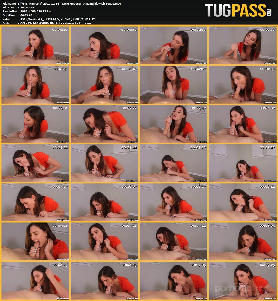 [Finishhim.com / Tugpass.com] Katie Kingerie – Amazig Blowjob (16.12.2021) [2021, Brunette, Brown, Blowjob, Handjob, Cumshot, Cum in Mouth, 1080p] – Porn torrents download