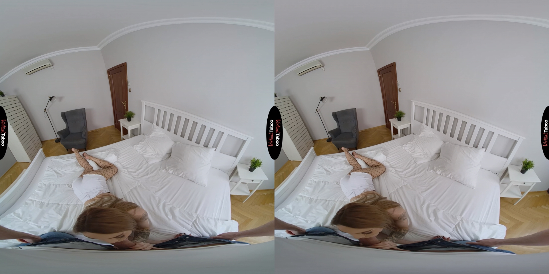 [VirtualTaboo.com] Clara Mia (You Make Me Lose Control) [2022 г., vr, virtual reality, pov, straight, 1on1, hardcore, English language, tattoo, fishnet, stockings, brunette, blowjob, handjob, bed, bedroom , toys, masturbation, necklace, trimmed pussy, small tits, natural tits, piercings, pierced nose, pierced belly button, cowgirl, reverse cowgirl, missionary, doggy style, creampie, SideBySide, 960p] [Smartphone / Mobile] – Porn torrents download