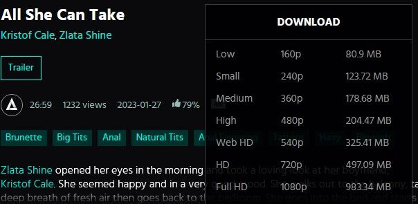 [21eroticanal.com / 21naturals.com] zlata Shine – All She Can Take (01/27/2023) [2023) [2023, ANAL, BRUNTE, BIG TITS, ANALTOO, TATTOO, HAIRY, BLOWJOB, DePTHROT, LINGERIE, GAGGGING, Doggy Style] – Porn torrents download