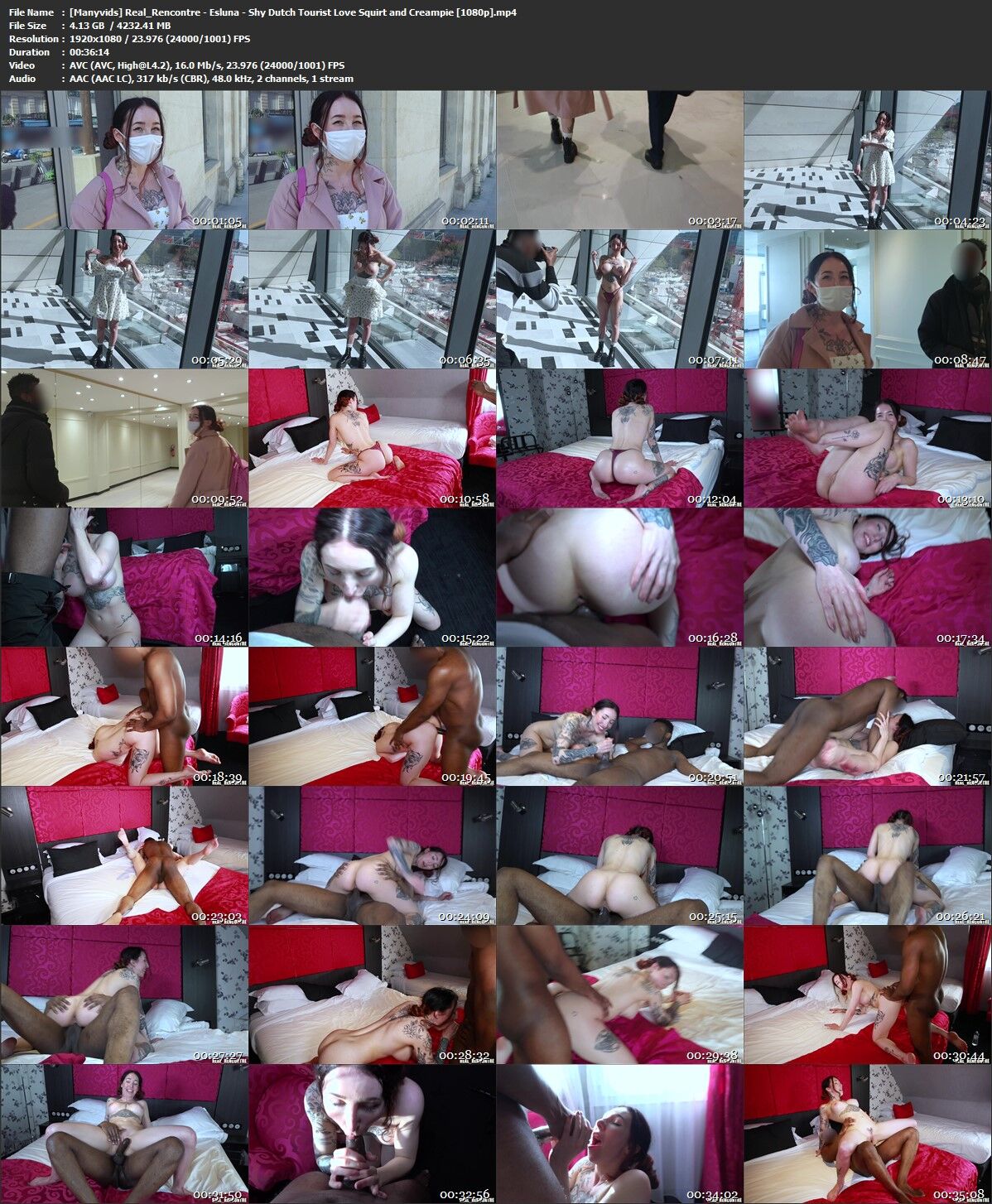 [Real Rencontre / Manyvids.com] Esluna – Shy Dutch Tourist Love Squirt and Creampie [2021-04-26, All Sex, Interracial, Squirting, Facial, 1080p] – Porn torrents download
