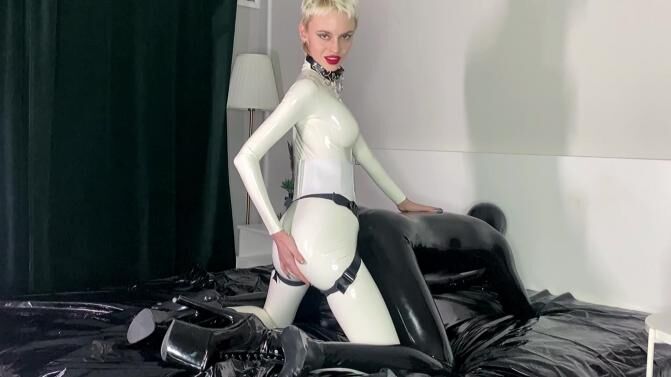 [clips4sale.com] Linda Splice - White Catsuit Strapon [2023, femdom, latex, pegging, strapon, catsuit, 1080p, SiteRip] | Free Porn Torrent