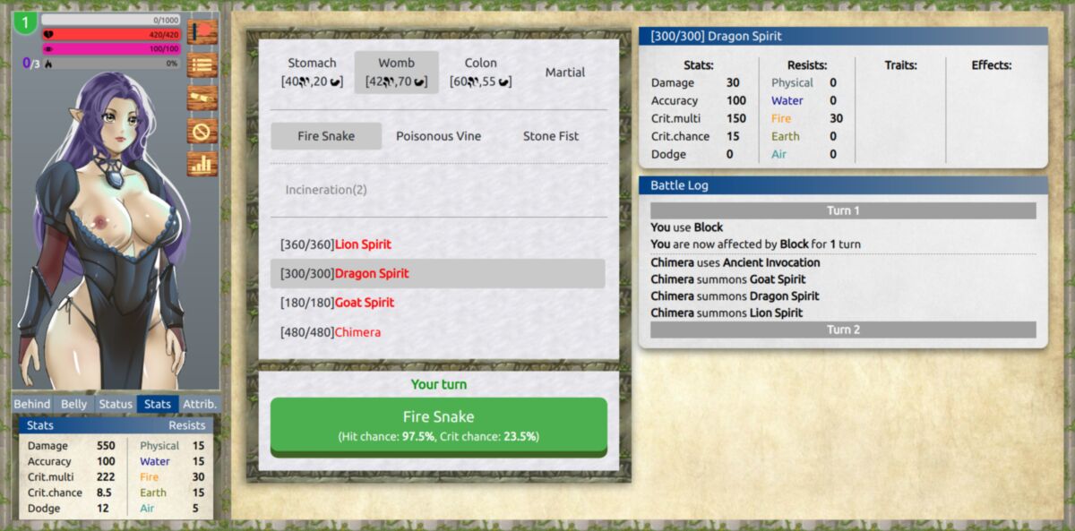 Dryad Quest RPG: A Tale of Lust and Glory [InProgress] (Nekon) [uncen] [2023, RPG, Text based, Female Heroine, Character Creation, Fantasy, Monster girls, Futanari/Dickgirls, Tentacles, Inflation, Egg Implantation, Vaginal sex, Oral sex, Anal sex] [eng] – Porn torrents download