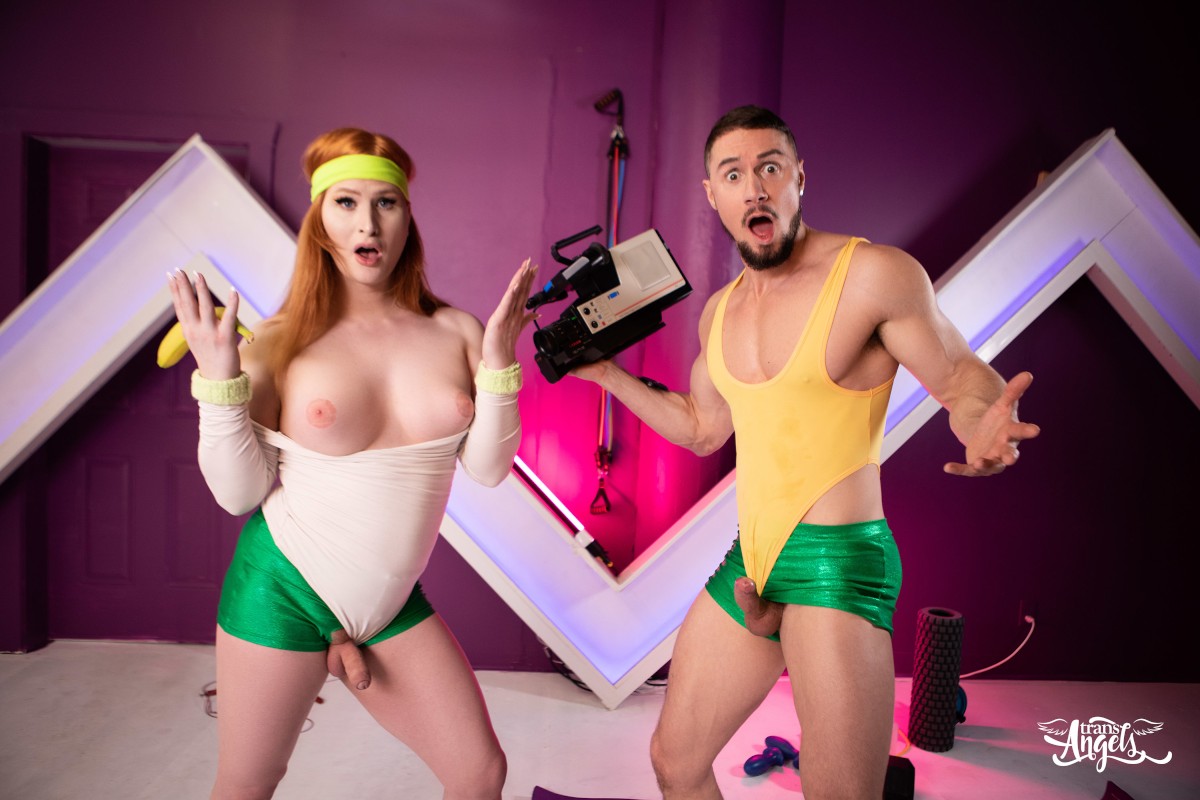 [TransAngels.com] Evie Envy & Skyy Knox - Pump Up The Jizz [02-07-2021 г., Anal, Shemale, Hardcore, Bareback, Ass Licking, 480p]