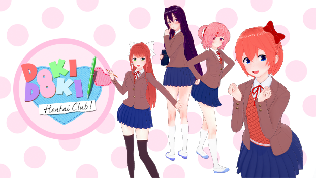 Doki Doki Hentai Club [InProgress, 0.17] (Daraus) [uncen] [2022, ADV, Animation, Sandbox, 3DCG, Trainer, Male protagonist, Voyeurism, Big ass, Big tits, School setting, Masturbation, Vaginal sex, Ren Py] [rus] [windows+apk]